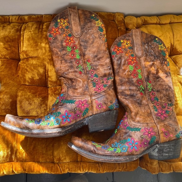 Old Gringo Embroidered Crystal Embellished Boots Size 8.5 - Picture 1 of 11
